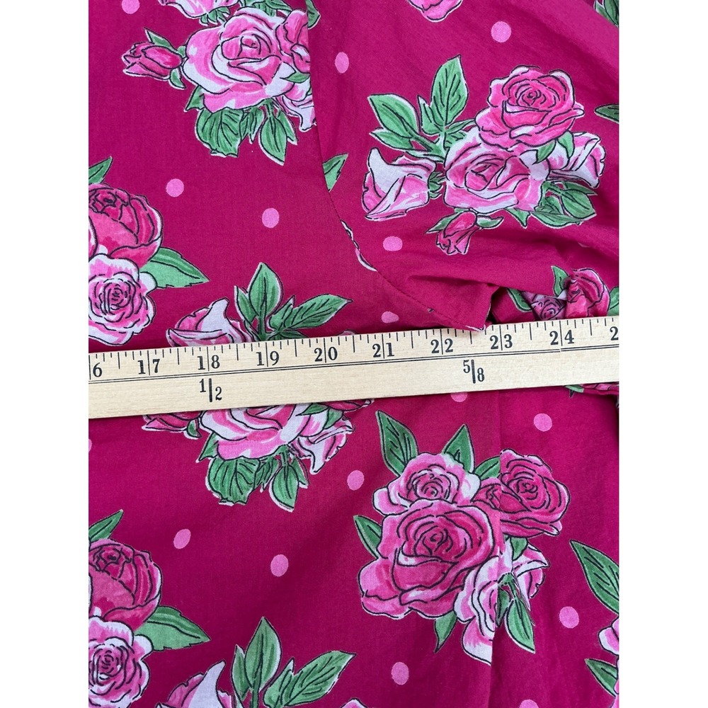 Mahogany Pajama Set Women XL Pink Floral Polka Dot 100% Cotton Long Sleeve Pants - Picture 9 of 12